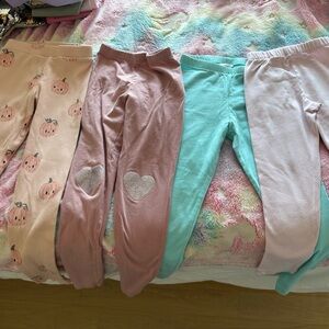 H&M Kids Leggings Set - Pink, Blue, Cream, and Peach